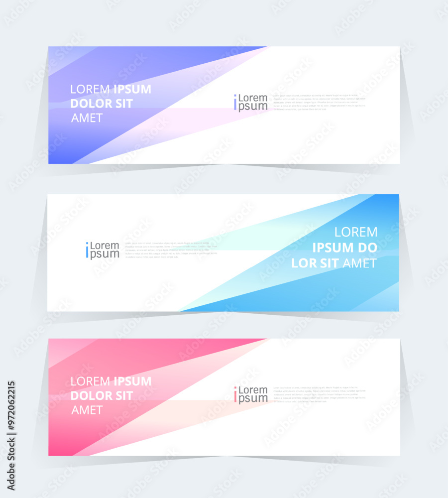 Geometric banner design with Vector presentation template. Geometric banner design with Vector presentation template.