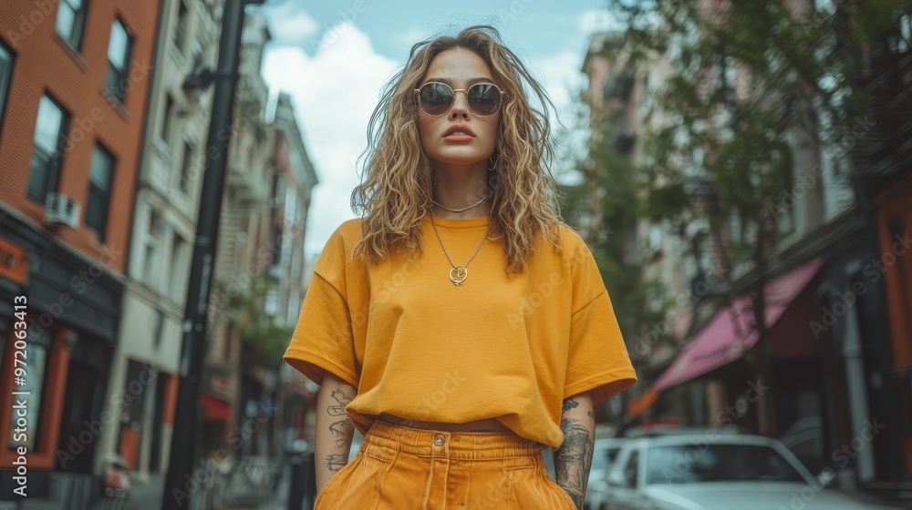 Vibrant Gen Z Streetwear: Sustainable Oversized Tees and Baggy Pants in Urban Fashion Scene Vibrant Gen Z Streetwear: Sustainable Oversized Tees and Baggy Pants in Urban Fashion Scene