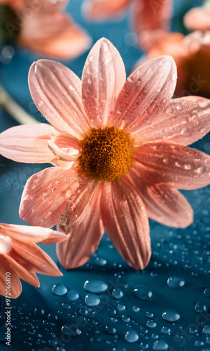 Rainy Bloom, gerbera daisy in water