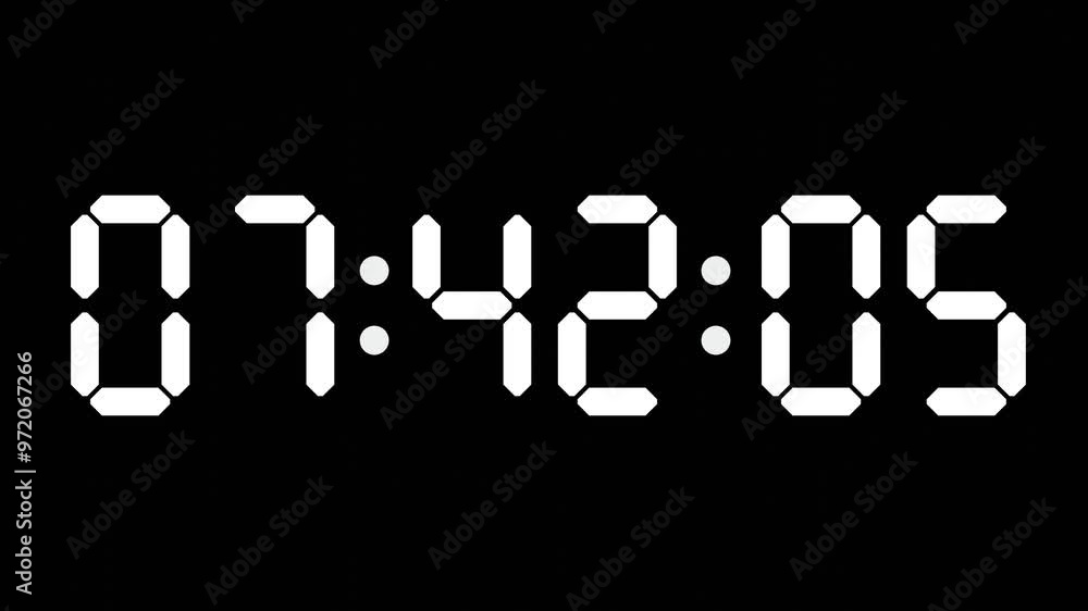 07:42 - 60 Second Full-Screen Countdown Timer with 7-Segment Display | 7:42 AM (Seven O'Clock Forty-Two Minutes) | Seven O'Clock, Forty-Two Minutes 07:42 - 60 Second Full-Screen Countdown Timer with 7-Segment Display | 7:42 AM (Seven O'Clock Forty-Two Minutes) | Seven O'Clock, Forty-Two Minutes