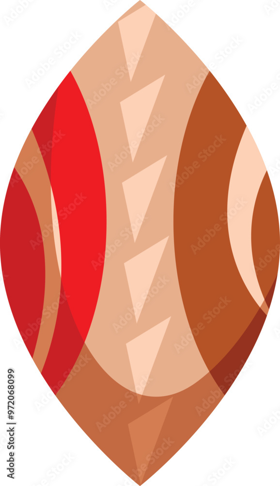 Fototapeta premium African tribe shield representing safety and power with its colorful abstract shapes