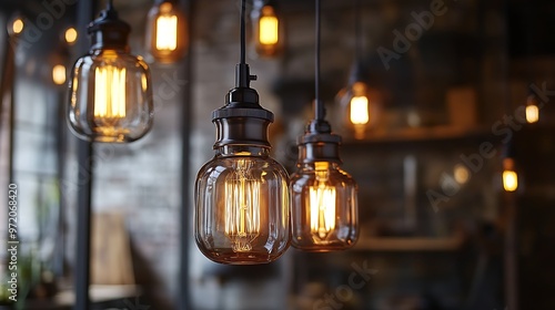 Warm Ambient Lighting in a Rustic Setting