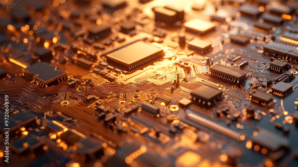 Ultra-detailed beryllium copper circuits embedded in a medical device, emphasizing the intricate paths and tiny components in a sleek, modern setup Ultra-detailed beryllium copper circuits embedded in a medical device, emphasizing the intricate paths and tiny components in a sleek, modern setup