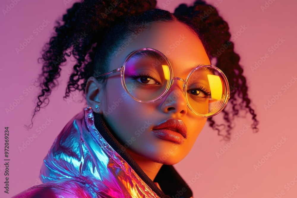 Trendsetting Gen Z Fashionista Embracing 2024 Futuristic Eco-Conscious Style with Reflective Streetwear and Smart Textiles Trendsetting Gen Z Fashionista Embracing 2024 Futuristic Eco-Conscious Style with Reflective Streetwear and Smart Textiles