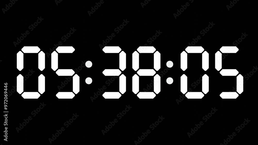 05:38 - 60 Second Full-Screen Countdown Timer with 7-Segment Display | 05:38 AM (Five O'Clock Thirty-Eight Minutes) | Five O'Clock, Thirty-Eight Minutes 05:38 - 60 Second Full-Screen Countdown Timer with 7-Segment Display | 05:38 AM (Five O'Clock Thirty-Eight Minutes) | Five O'Clock, Thirty-Eight Minutes