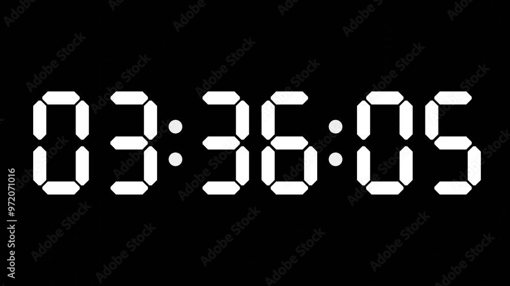 03:36 - 60 Second Full-Screen Countdown Timer with 7-Segment Display | 3:36 AM (Three O'Clock Thirty-Six Minutes) | Three O'Clock, Thirty-Six Minutes 03:36 - 60 Second Full-Screen Countdown Timer with 7-Segment Display | 3:36 AM (Three O'Clock Thirty-Six Minutes) | Three O'Clock, Thirty-Six Minutes