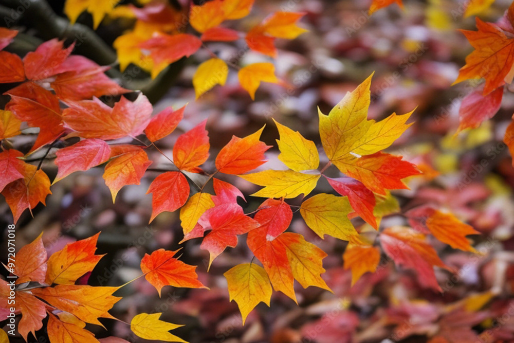 close-up Beautiful Colorful Autumn Leaves in motion close-up Beautiful Colorful Autumn Leaves in motion
