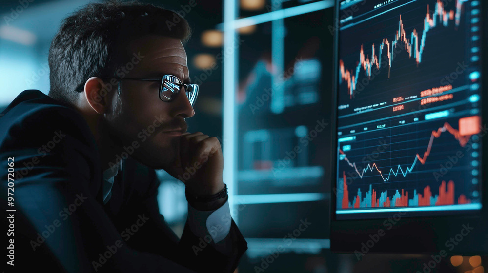 Investors closely monitor stock market data on computer screens filled with real-time charts and market trends, detailed analysis and financial insights. Investors closely monitor stock market data on computer screens filled with real-time charts and market trends, detailed analysis and financial insights.