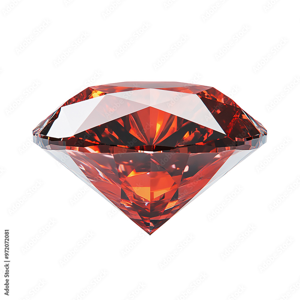 Red diamond on transparent background, Diamond with tint on the red background Created with AI, 3D diamond rendering. Red diamond on transparent background, Diamond with tint on the red background Created with AI, 3D diamond rendering.