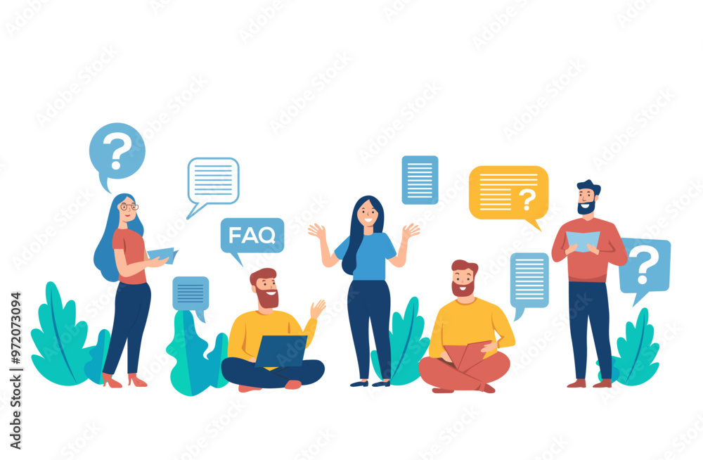 frequently asked questions concept FAQ illustration frequently asked questions concept FAQ illustration