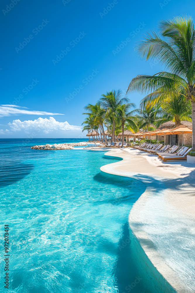 Fototapeta premium beach at caribbean and sea