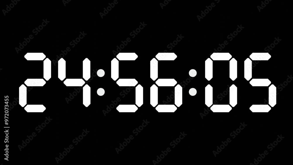 24:56 - 60 Second Full-Screen Countdown Timer with 7-Segment Display | 12:56 AM (Twelve O'Clock Fifty-Six Minutes) | Twenty-Four O'Clock, Fifty-Six Minutes 24:56 - 60 Second Full-Screen Countdown Timer with 7-Segment Display | 12:56 AM (Twelve O'Clock Fifty-Six Minutes) | Twenty-Four O'Clock, Fifty-Six Minutes