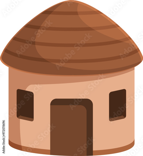 This round hut with thatched roof is a traditional dwelling found in various cultures