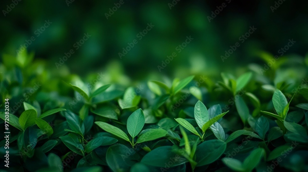 Lush green foliage with a blurred background. Lush green foliage with a blurred background.