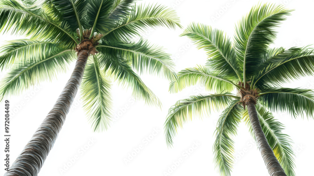 Palm Trees Isolated. Palm Trees Isolated.