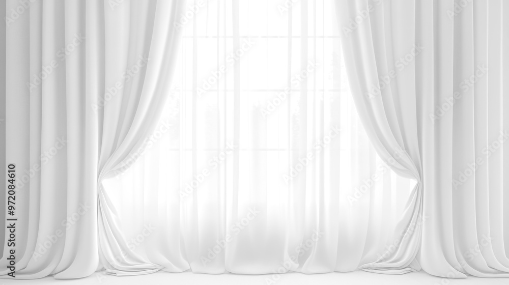 Soft white curtains background for graphic design or wallpaper. Soft white curtains background for graphic design or wallpaper.