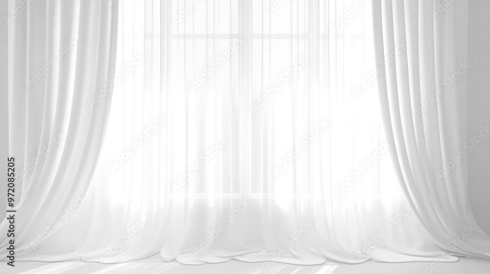 Soft white curtains background for graphic design or wallpaper. Soft white curtains background for graphic design or wallpaper.