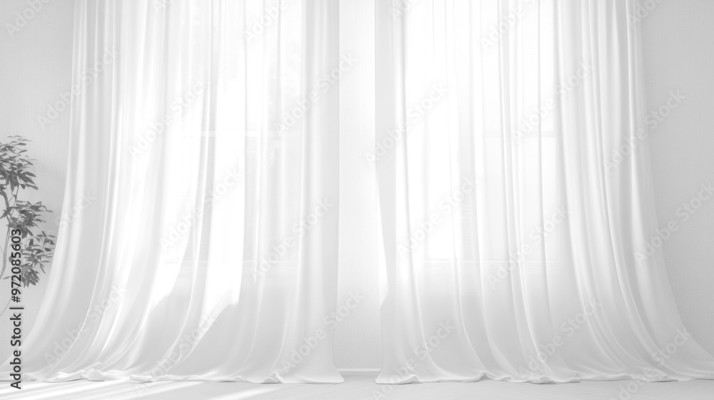 Soft white curtains background for graphic design or wallpaper. Soft white curtains background for graphic design or wallpaper.
