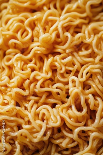 Pile of Noodles Close Up