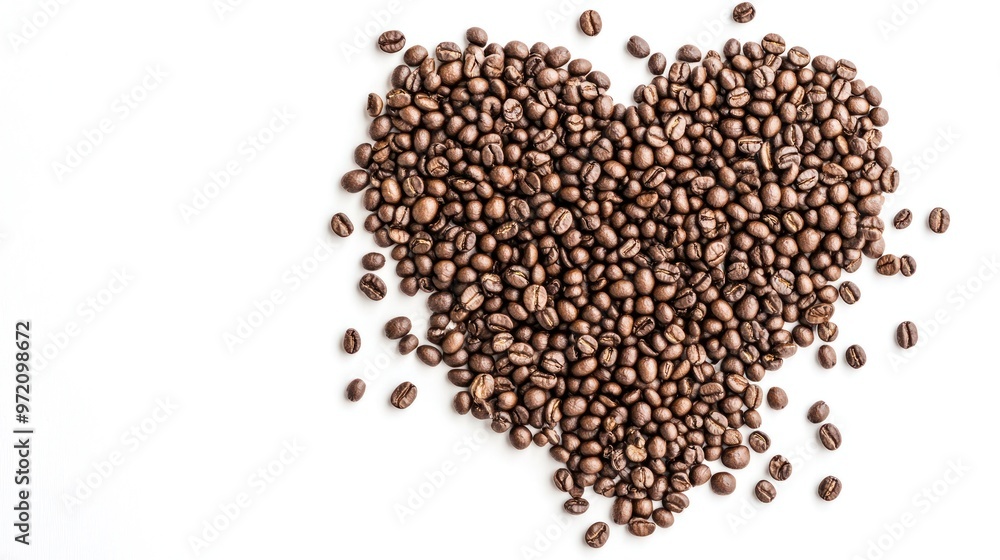 Coffee Beans in Heart Shape Coffee Beans in Heart Shape
