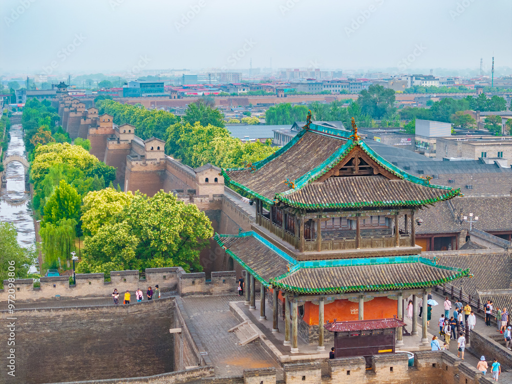 Panoramic view of Pingyao Ancient City, Jinzhong, Shanxi, China Panoramic view of Pingyao Ancient City, Jinzhong, Shanxi, China