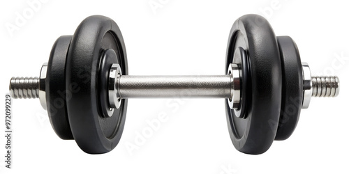 Dumbbell sports gym on transparent background