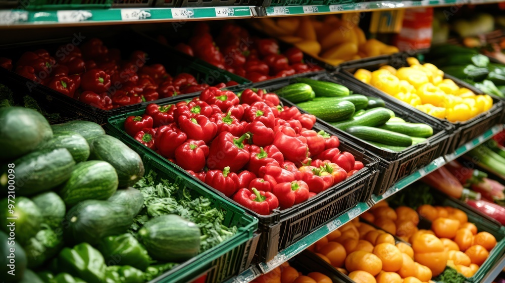 Fresh Produce in a Grocery Store