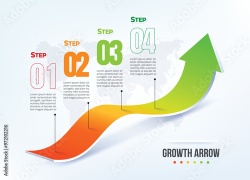 business arrow target direction concept to success. Finance growth vision stretching rising up. banner flat style vector illustration. Return on investment ROI. chart increase profit.