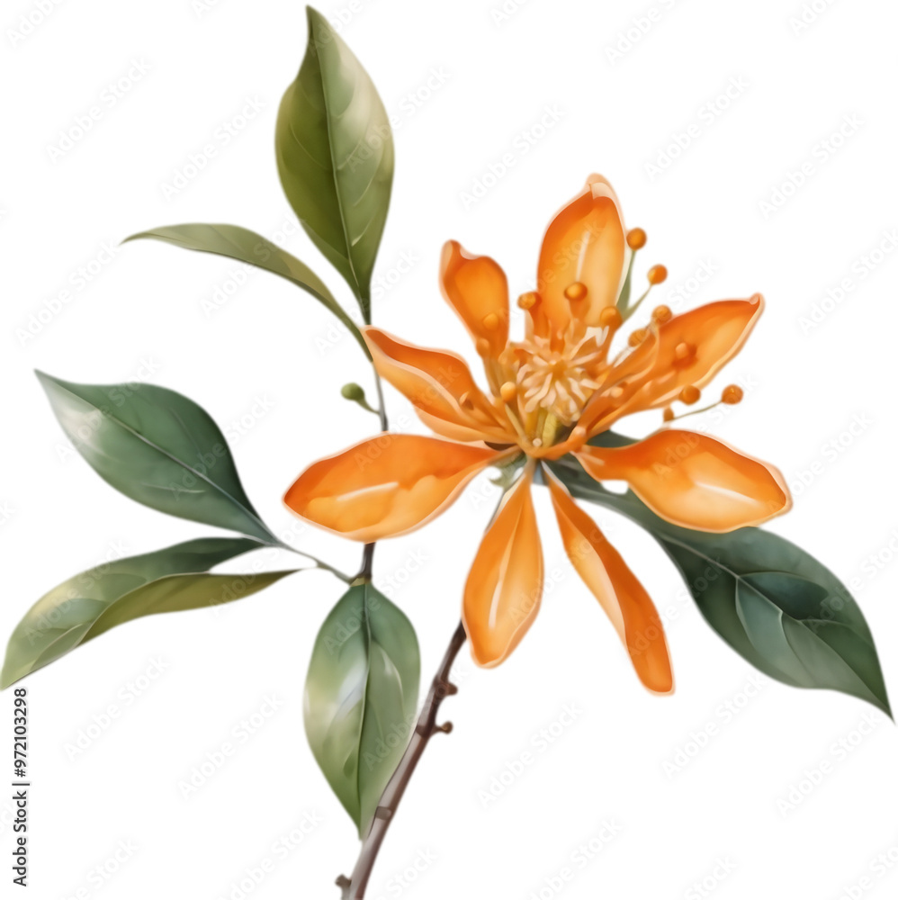 Fototapeta premium Orange Osmanthus Blossom in Full Glory. 