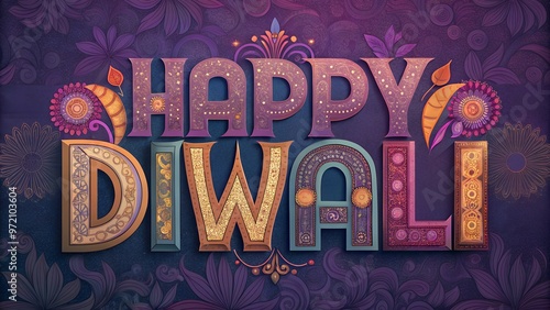 Happy Diwali greetings on dark background
