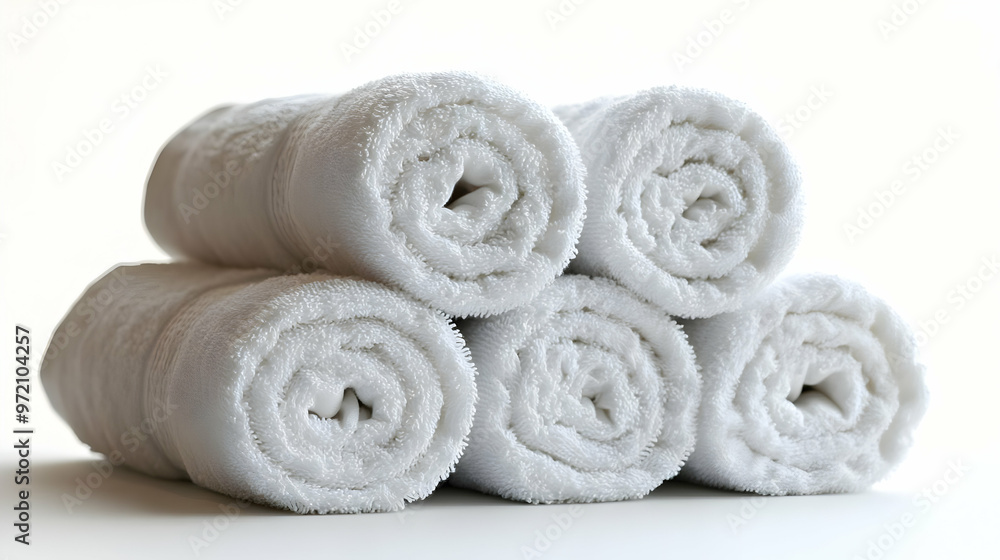 Rolled White Towels Spa Bathroom Clean Fresh Luxury Rolled White Towels Spa Bathroom Clean Fresh Luxury
