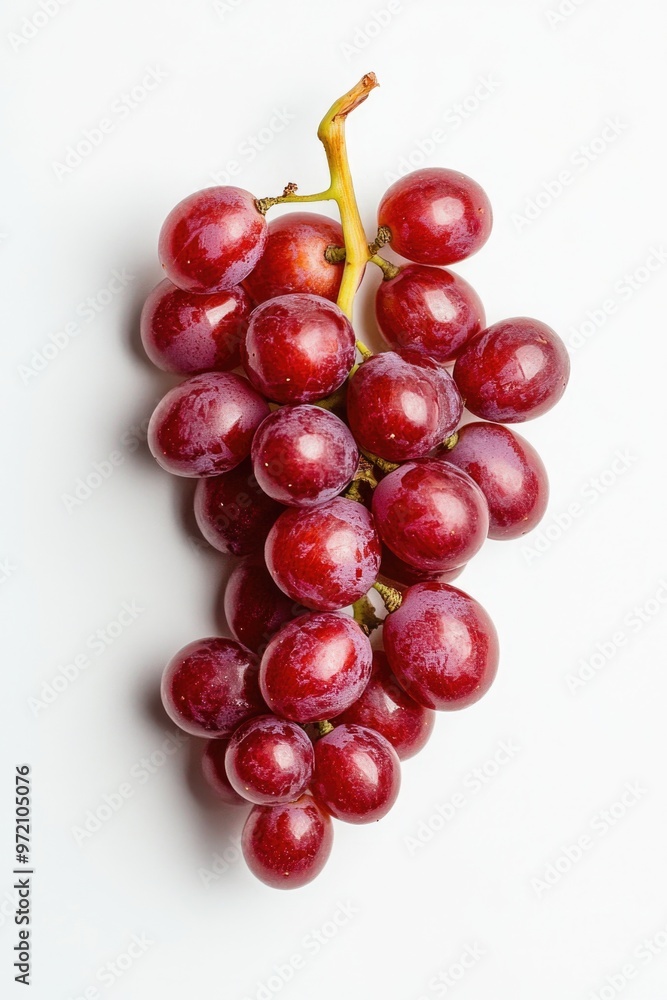 Red Grapes on White Surface Red Grapes on White Surface