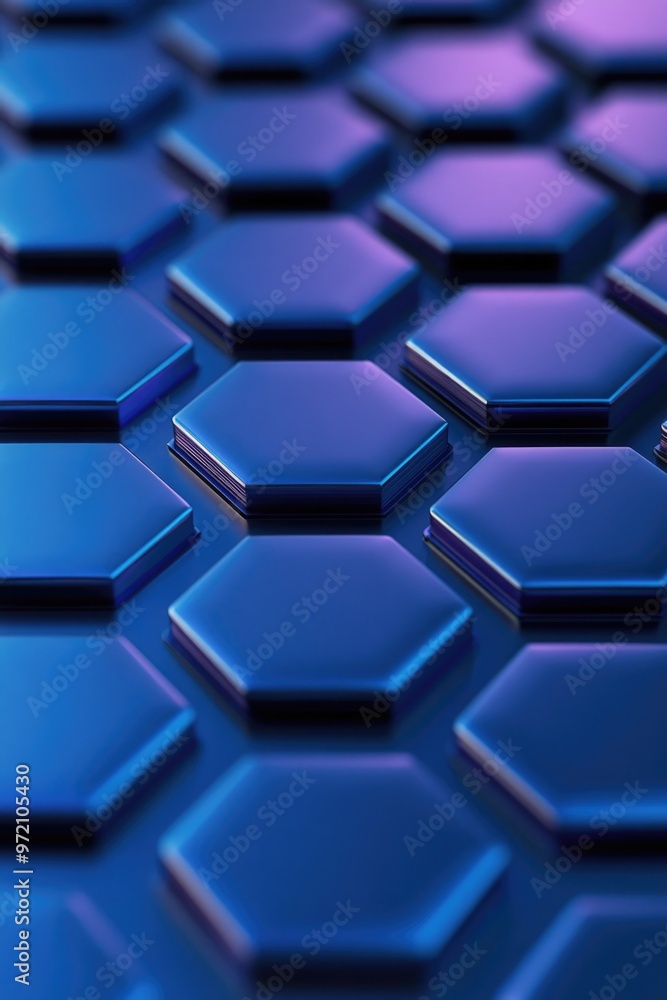 Stacked Blue Hexagons Stacked Blue Hexagons
