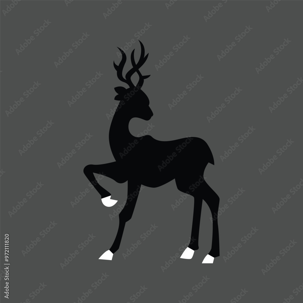 Fototapeta premium flat christmas season elements silhouette