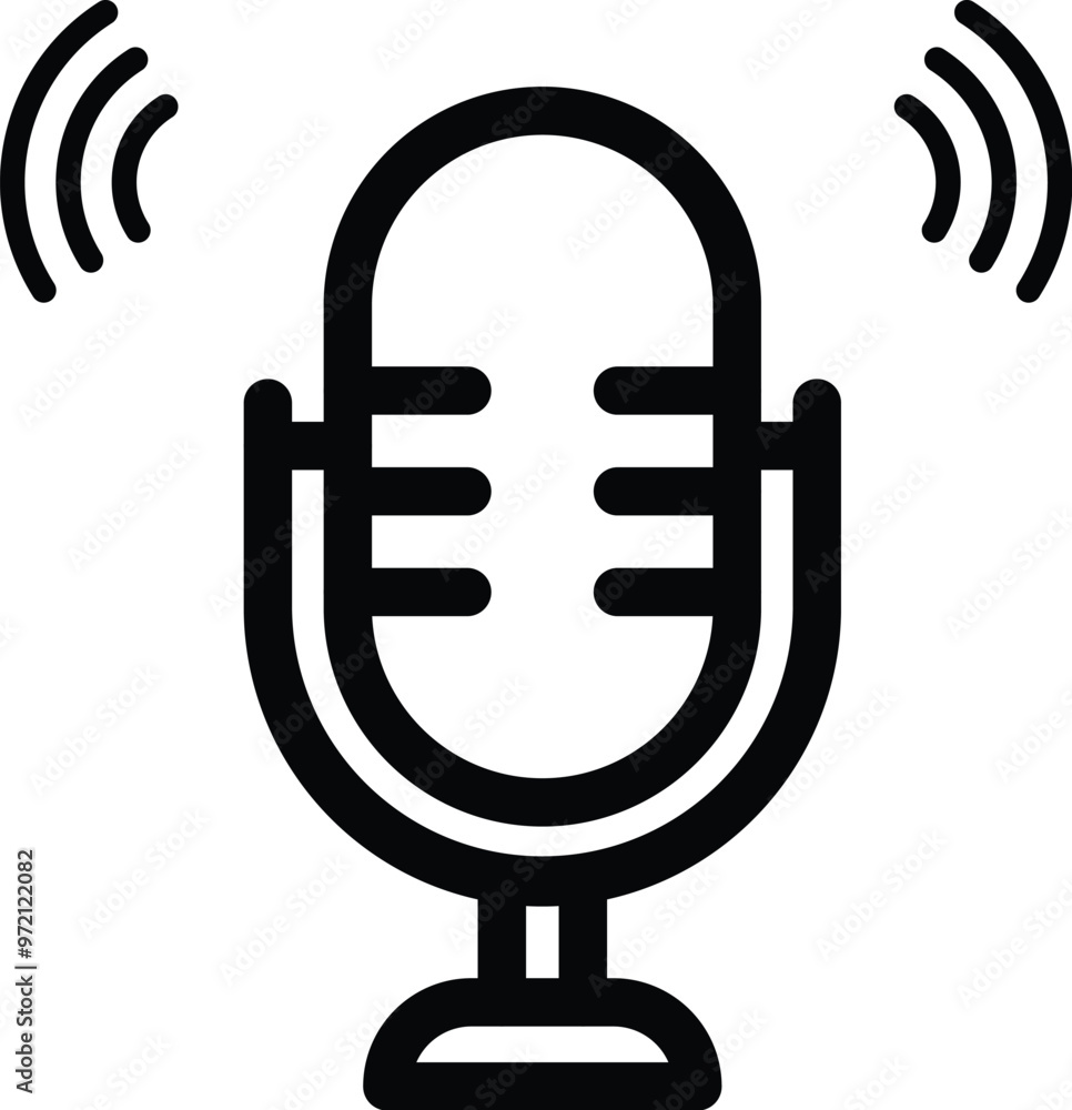 Microphone vector sign stock illustration Microphone vector sign stock illustration
