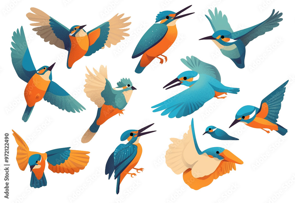 【透過PNG】川の宝石、カワセミのアイコン素材,鳥,野鳥,青い鳥,