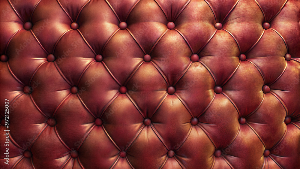 Upholstered leather texture, luxurious mood, tufted design, rich red color, copy space Upholstered leather texture, luxurious mood, tufted design, rich red color, copy space