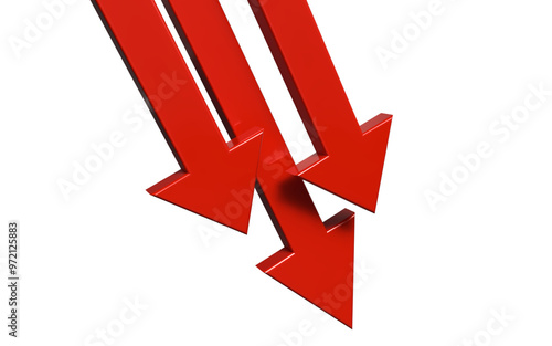 Red 3d arrows pointing downwards. Describing decrease or drop. Free Download Red 3d arrows pointing downwards. Describing decrease or drop. - GFXLoad