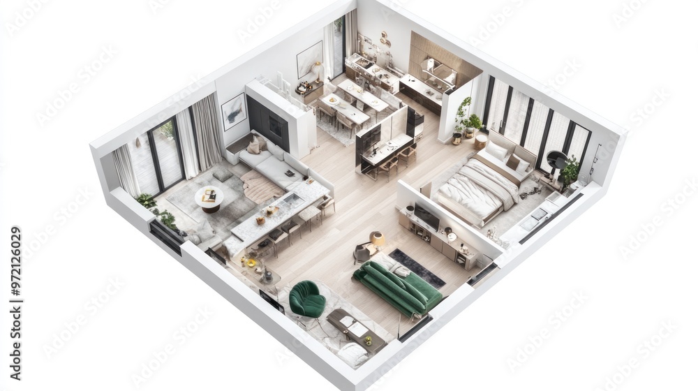 Modern Apartment Interior Design Visualization Modern Apartment Interior Design Visualization