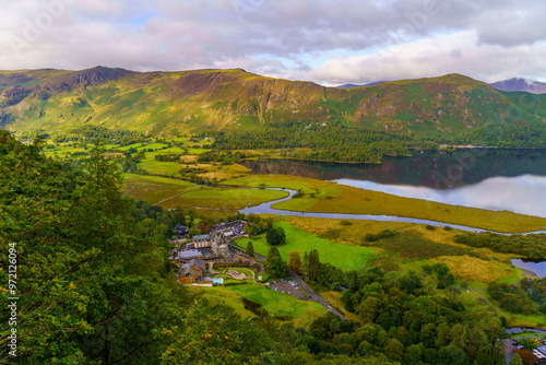 Obraz na płótnie River Derwent and Derwentwater lake, in the Lake District w salonie