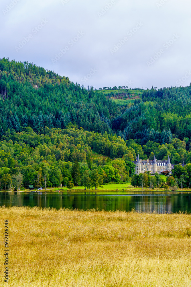 Tigh Mor castle, and Loch Achray