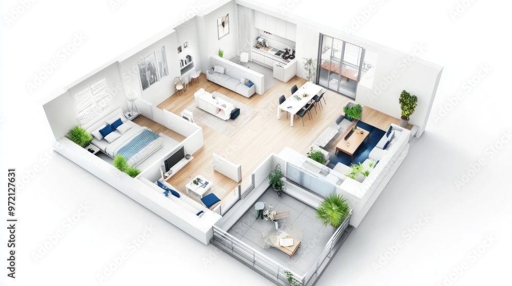 Modern Apartment Interior Design with Balcony Modern Apartment Interior Design with Balcony