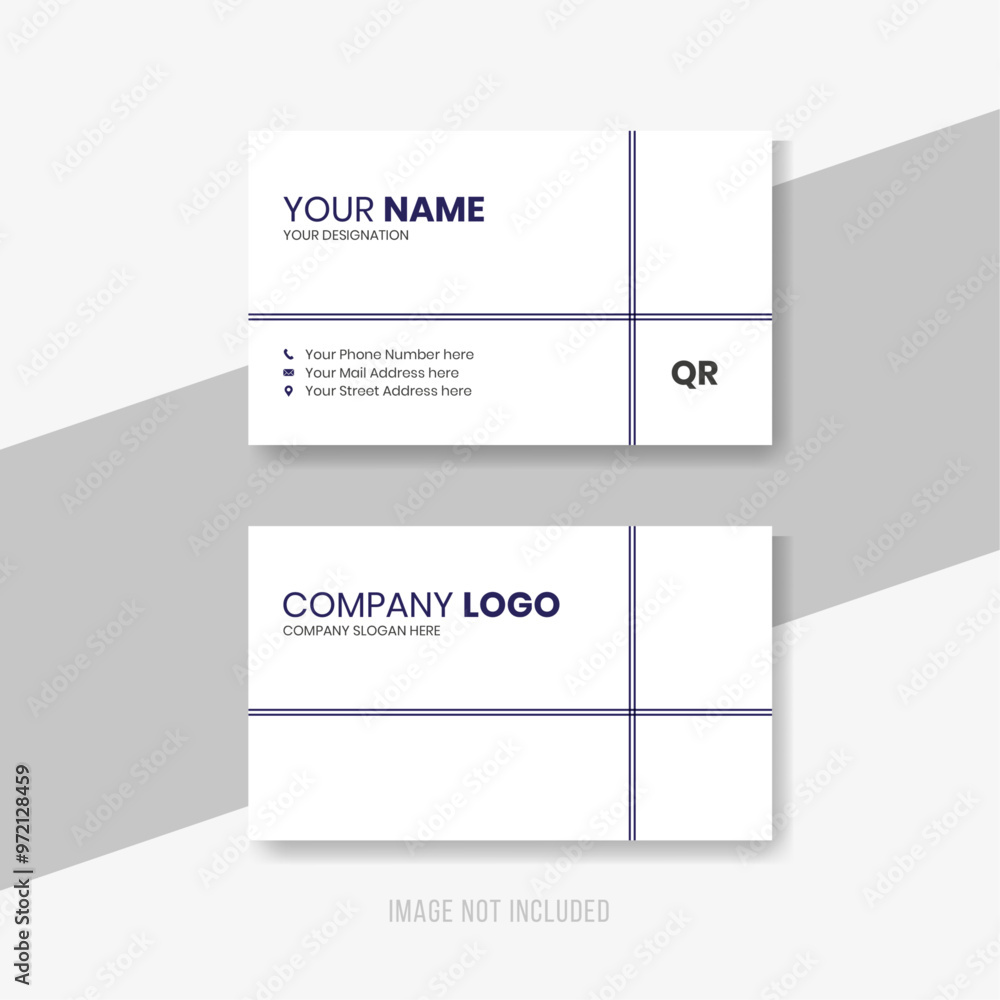 Simple border business card template like a gift card Simple border business card template like a gift card