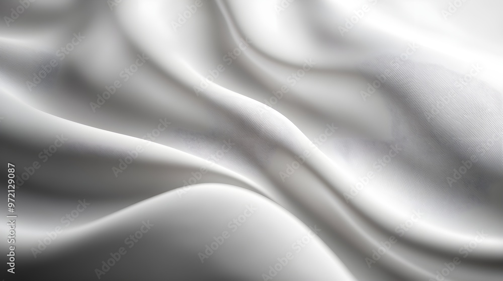 Obraz premium Organic geometry, smooth contours, monochrome, subtle illumination