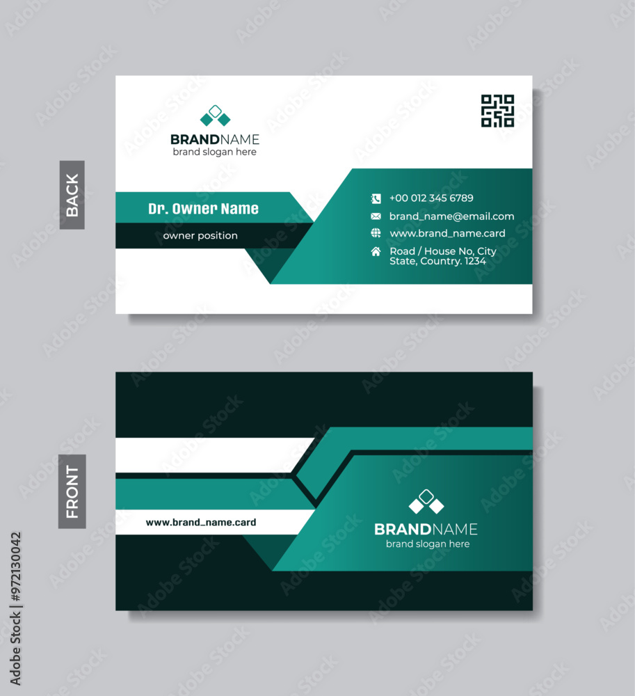 Modern business card template design for business and multiparous use Modern business card template design for business and multiparous use