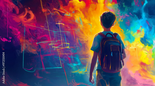 Fototapeta Naklejka Na Ścianę i Meble -  Back to school background. Back to school wallpaper