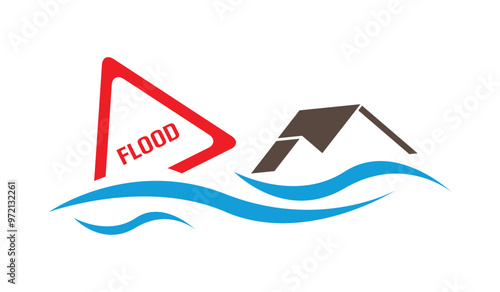 flood zone sign on white background	