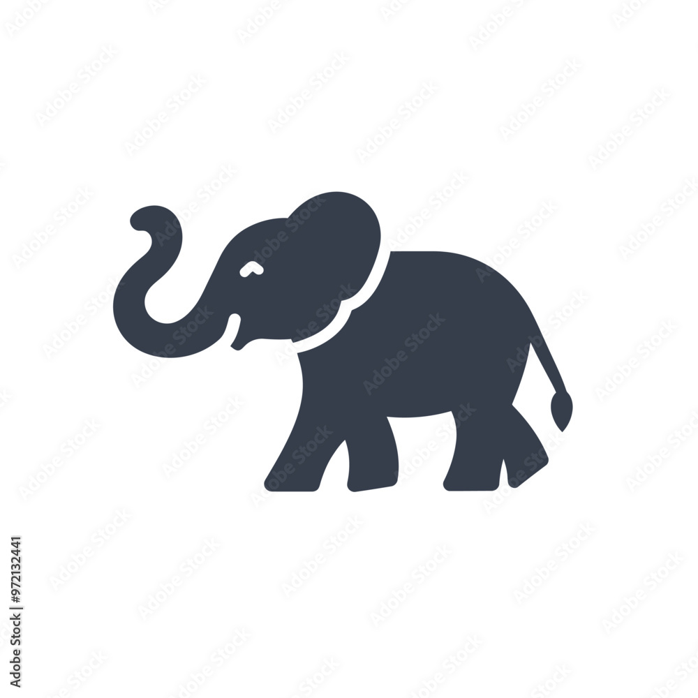 an elephant icon on a white background an elephant icon on a white background