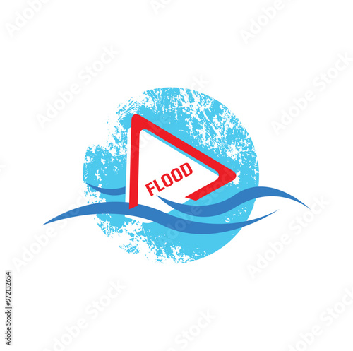 flood zone sign on white background	