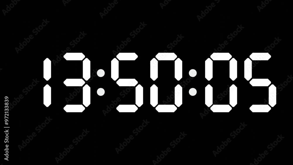 13:50 - 60 Second Full-Screen Countdown Timer with 7-Segment Display | 1:50 PM (One O'Clock Fifty Minutes) | Thirteen O'Clock, Fifty Minutes 13:50 - 60 Second Full-Screen Countdown Timer with 7-Segment Display | 1:50 PM (One O'Clock Fifty Minutes) | Thirteen O'Clock, Fifty Minutes